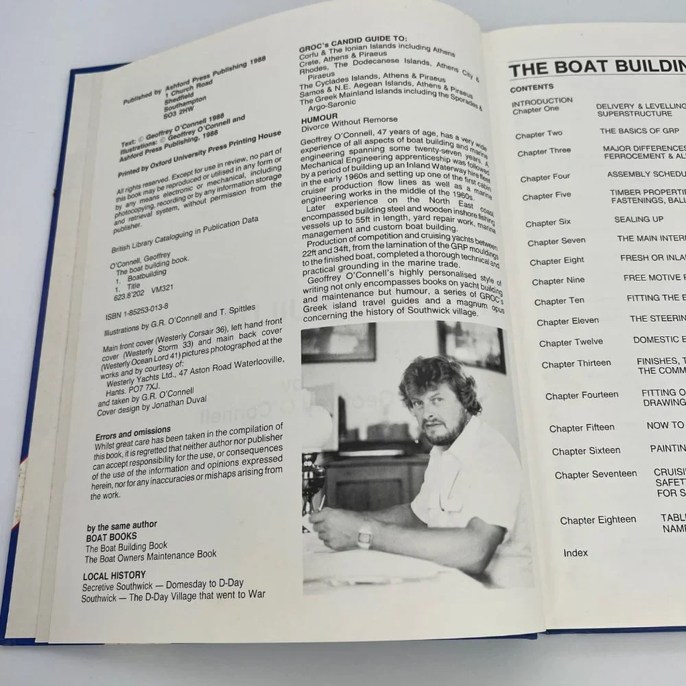 The Boatbuilding Book - Geoffrey O'Connell - 1988 - Build A Boat - Ashford Press